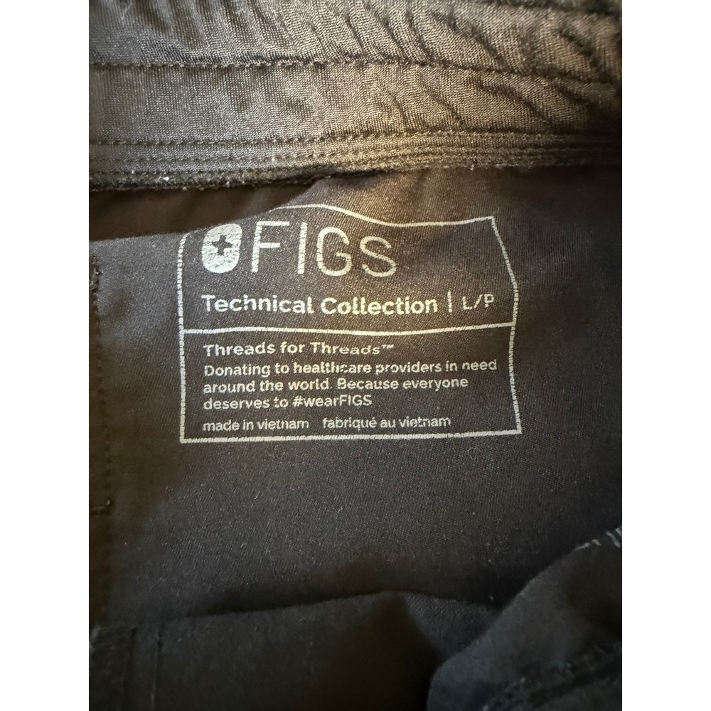 Figs Scrubs Black New Casma Top XL Preowned Zamora Pants Size Large - Picture 7 of 10